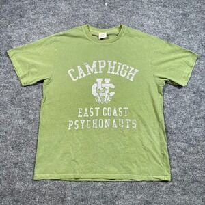 Camp High Collective Mens Green East Coast Psychonauts Graphic T-Shirt Large LA
